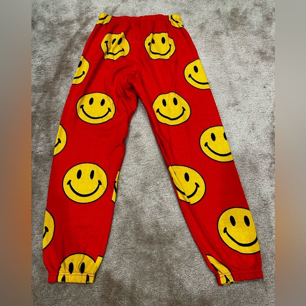 NWT Aviator Nation Red Smiley Repeat Hoodie and sweatpants Set - Picture 10 of 10
